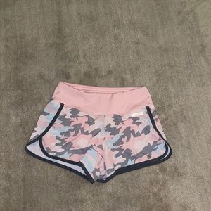 Pink Camo Justice shorts